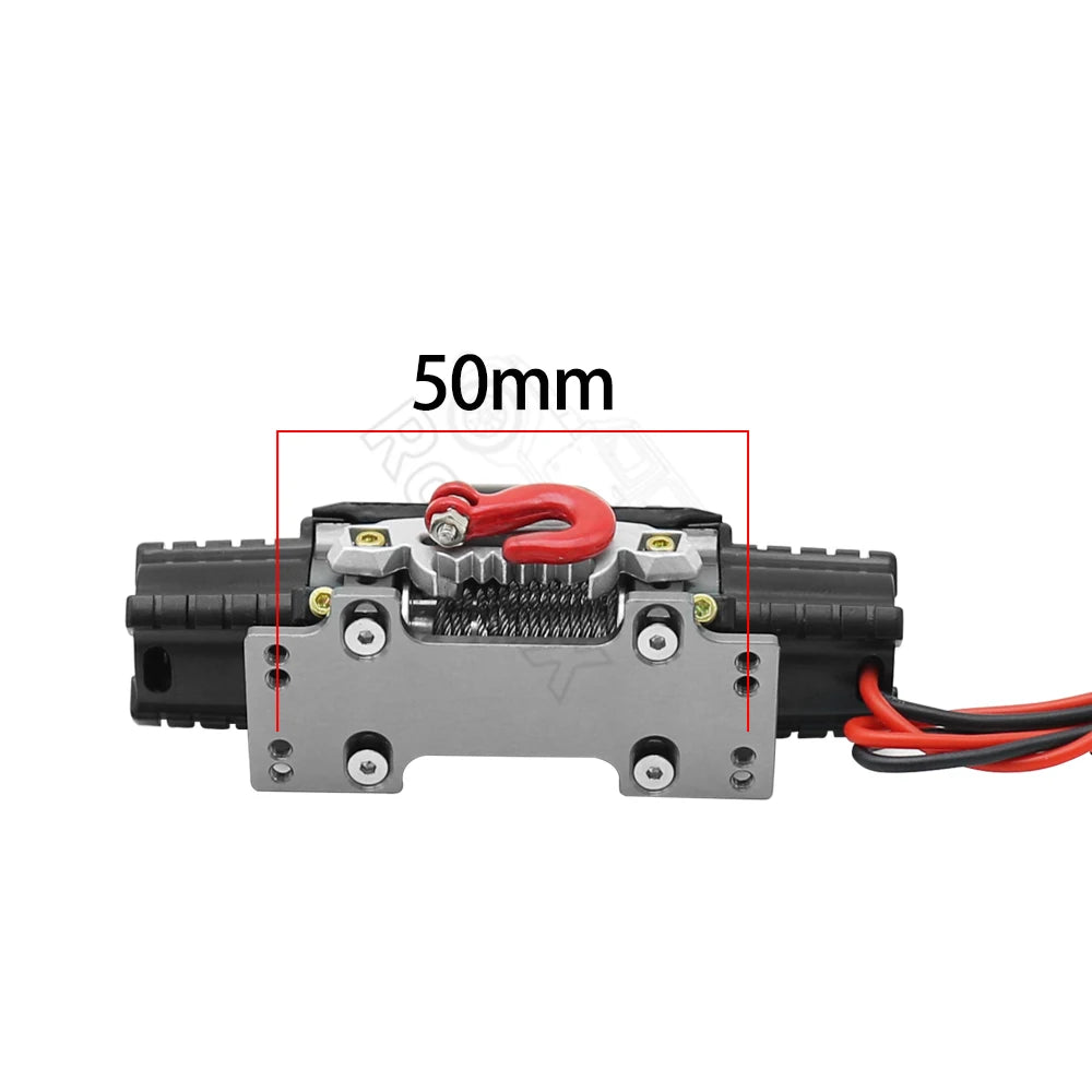 RC Metal Automatic Double Motor Simulated Winch For 1/10 RC Crawler Car Axial SCX10 TR close-up view