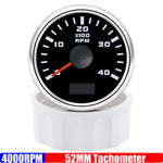 2" 52mm Tachometer Gauge | Red Backlight RPM Meter for Car Boat Marine 12V 24V alternate view