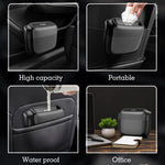 Car Trash Can with Lid Door Mount Garbage Bin for Vehicle Waterproof Car Waste Basket wi detail view