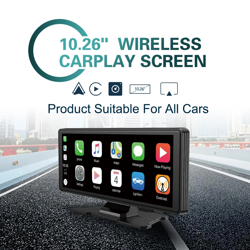XUDA Universal 10.26 Inch Car Radio Multimedia WIFI Video Player Wireless Carplay & A alternate view