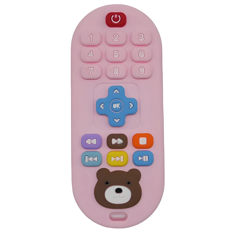 Silicone Teething Remote Control Toy 4-Pack additional angle