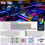 Car Interior RGB Ambient Light Kit – Bluetooth App Control, Music Sync, 6-in-1 to 22-in-1 (Universal