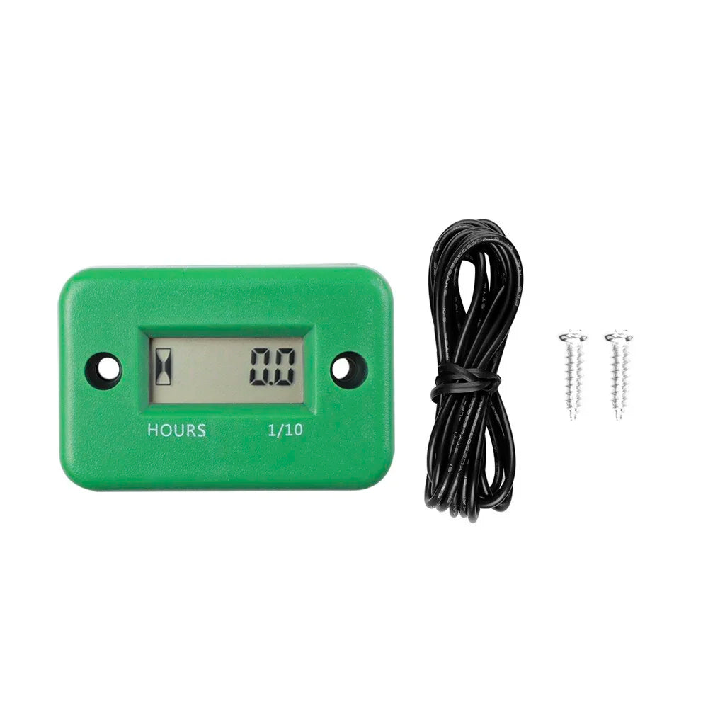 Kebidumei Motorcycle Digital Hour Meter | Inductive Tachometer for Gas Engines alternate view