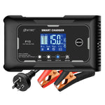 HTRC 20A/15A/10A Car Battery Charger LCD Automatic Pulse Repair Charger for Motorcycle Lead-Acid Lithium LiFePO4 AGM Wet Battery