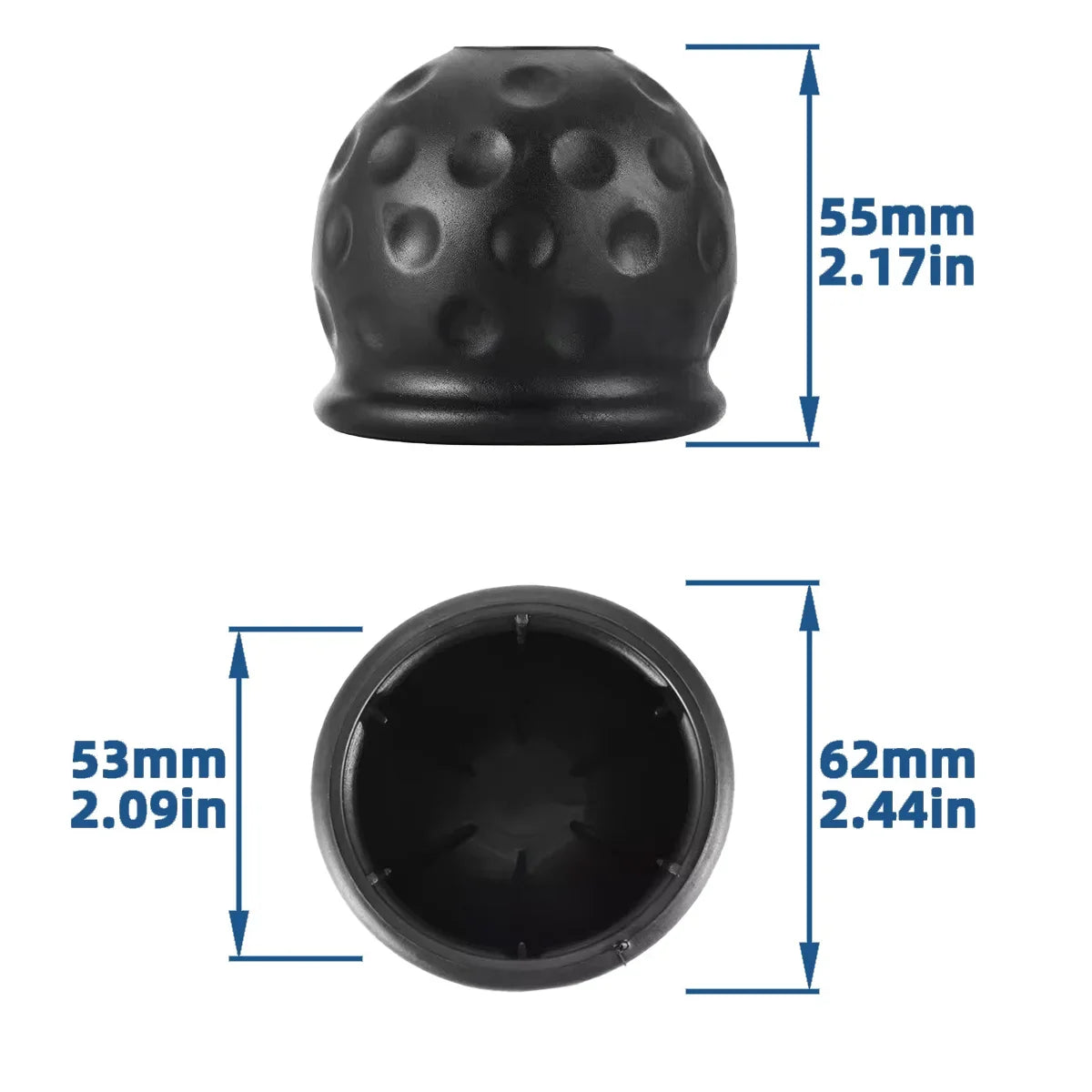 1PC Trailer Hitch Ball Cover Rubber Universal Tow Hitch Cap Protective Cover Dustproo alternate view