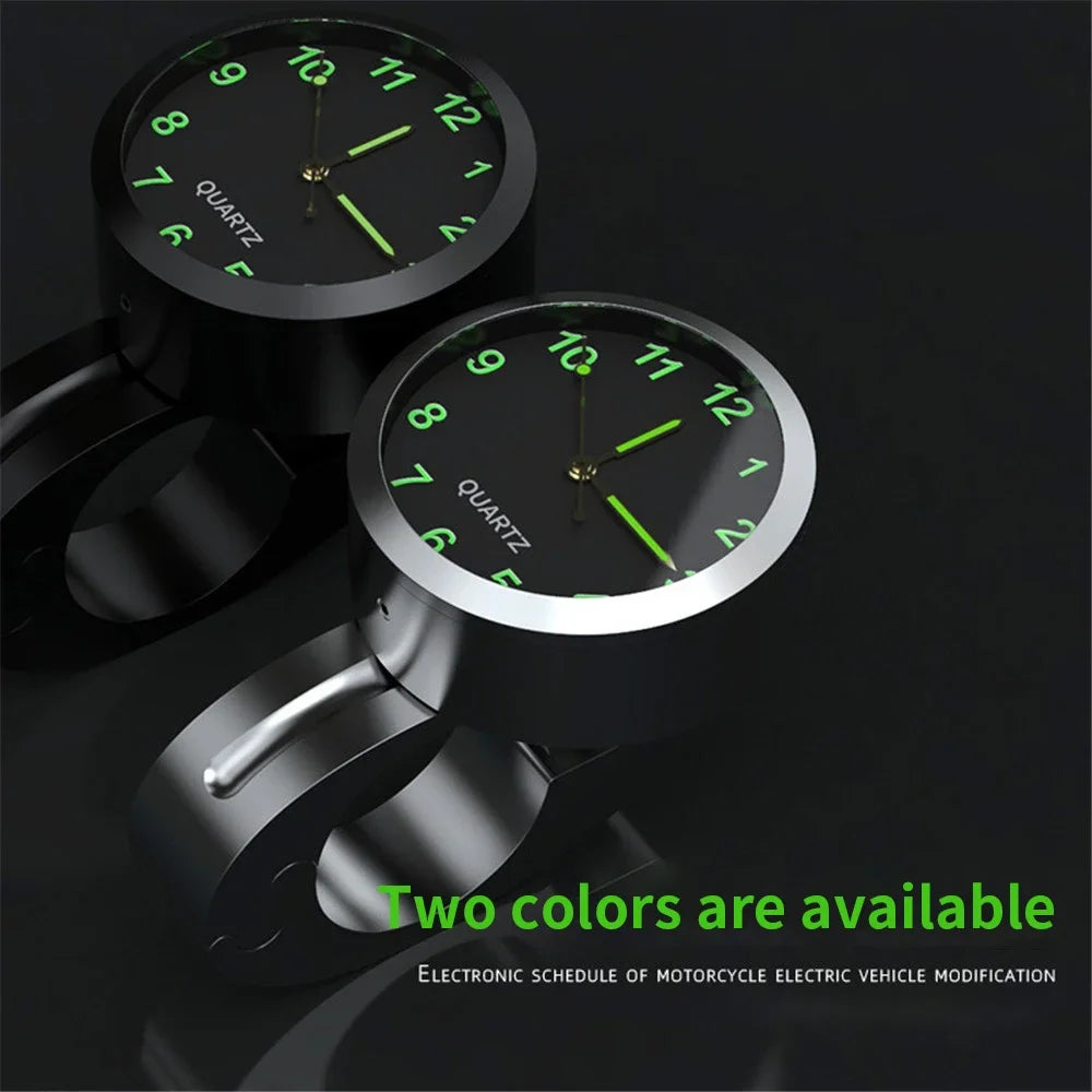 Motorcycle Handlebar Clock | Aluminum Refit Night Vision Waterproof Quartz Watch lifestyle view