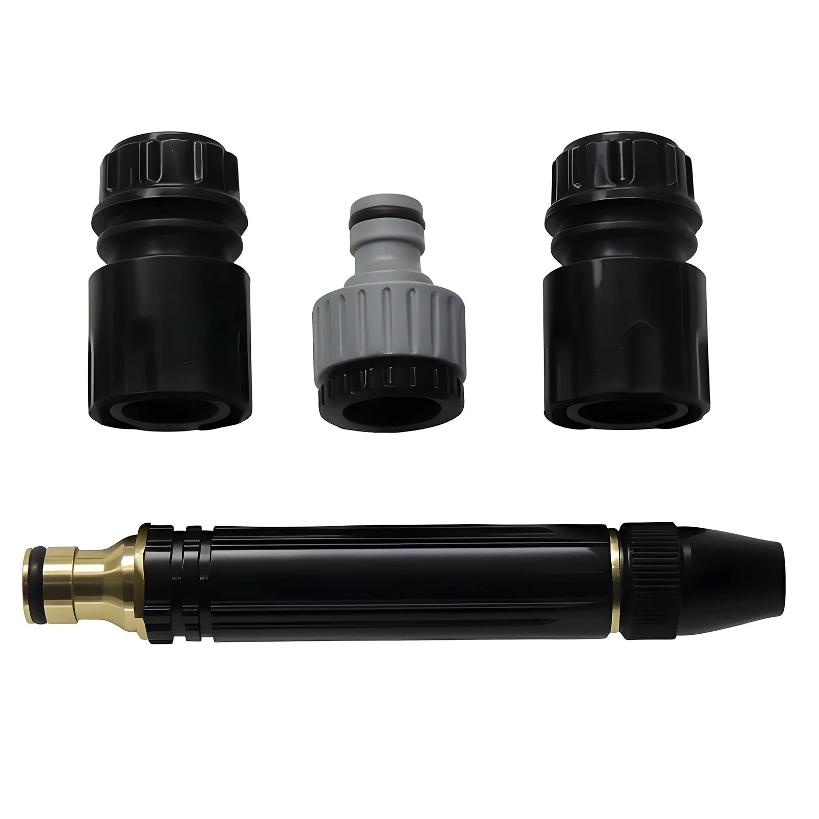 4-Piece Adjustable Car Wash Water Gun Set | High Pressure Metal Spray Nozzle additional angle