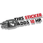 Car Stickers Creative Plus Horsepower Body Stickers + 100HP Full of Blood Scratches Decorative Stickers