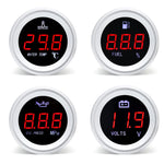 52mm Car Gauge Set | Water Temperature Oil Level Voltmeter Fuel Pressure Meter