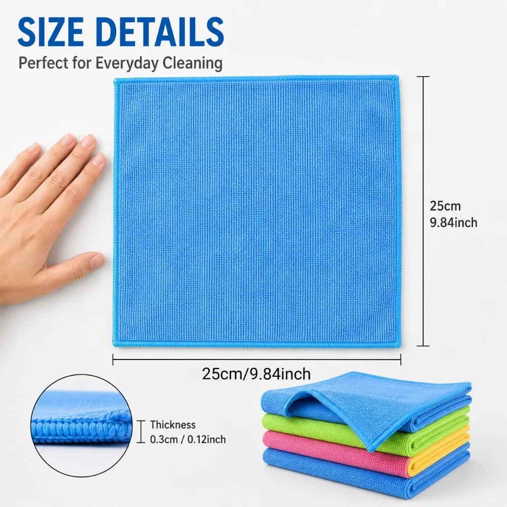 Microfiber Cleaning Cloth | Absorbent Dish Towel for Kitchen, Bathroom, Car additional angle