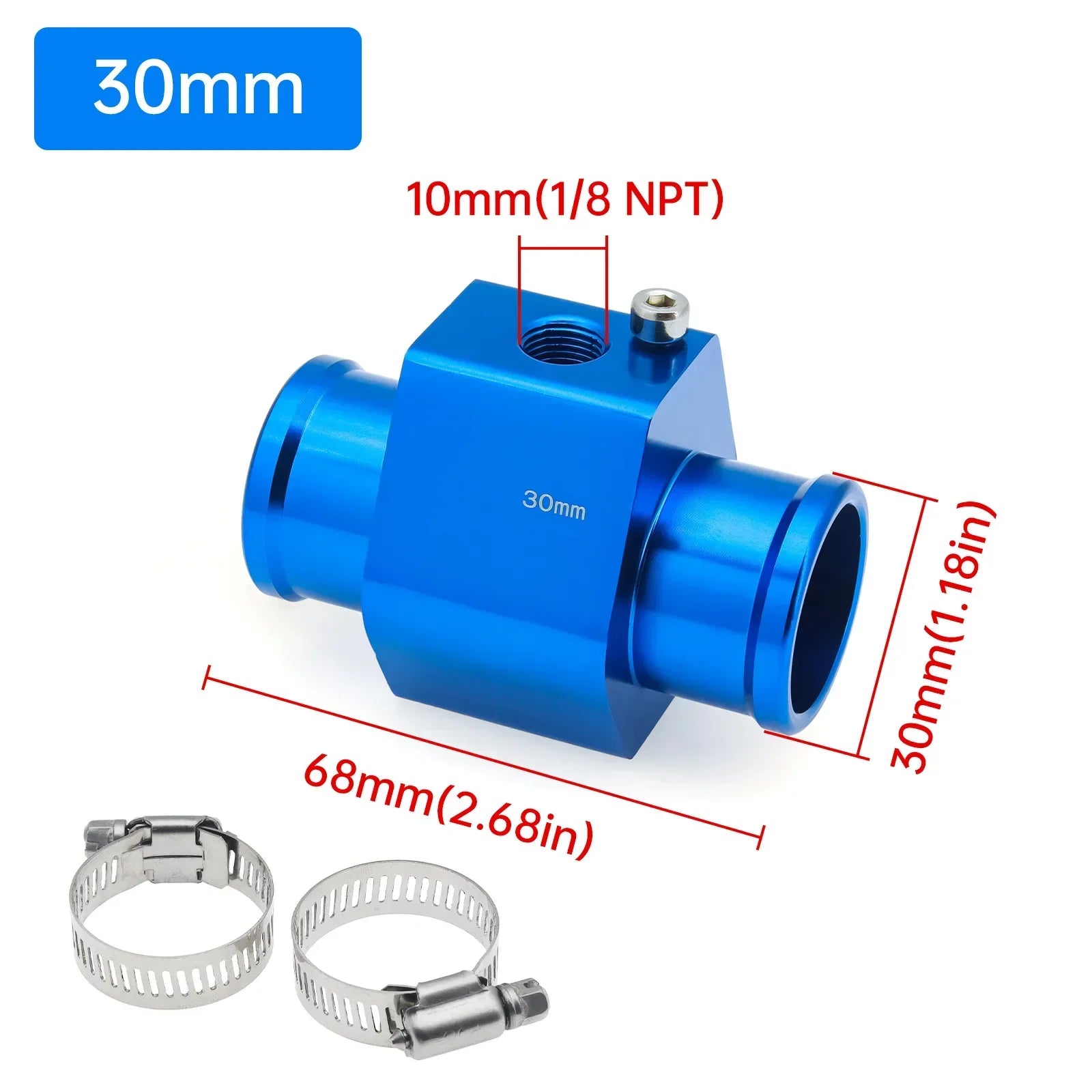 Water Temperature Sensor Adapter | Radiator Hose Gauge Adapter for Car Boat alternate view