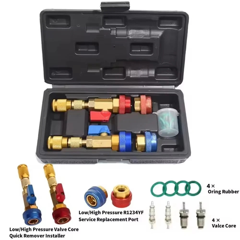 R134A Auto Air Conditioner Refrigerant-Free Valve Core Removal, Installer, Air Conditioner High and Low Pressure Spool Tool