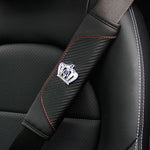 Diamond-Encrusted PU Carbon Fiber Leather Crown Car Shoulder Guard Safety Belt Decora alternate view