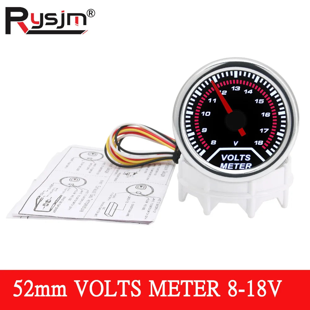 52mm 12V Car Gauge Set | Water Temp Oil Temp Oil Press Voltmeter Tachometer RPM Air F alternate view