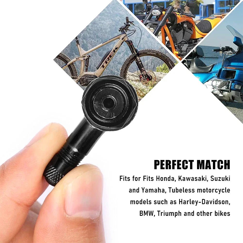 Motorcycle Tire Valve Stems | 90 Degree CNC Aluminum Alloy Rim Valve alternate view