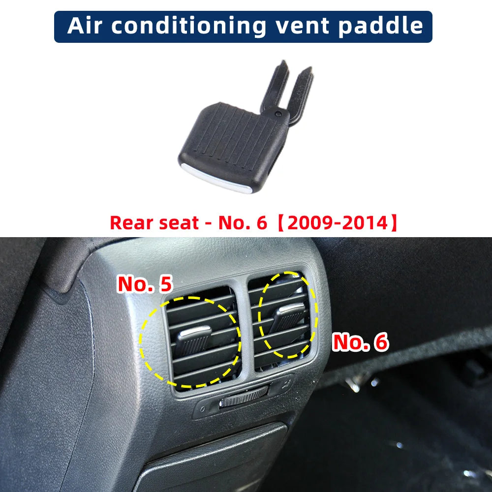 Car Dash Front Rear Air Conditioner AC Vent Grille Outlet Tab Clip Slider For Volkswagen Golf 6 Sagitar Jetta 5KD819703