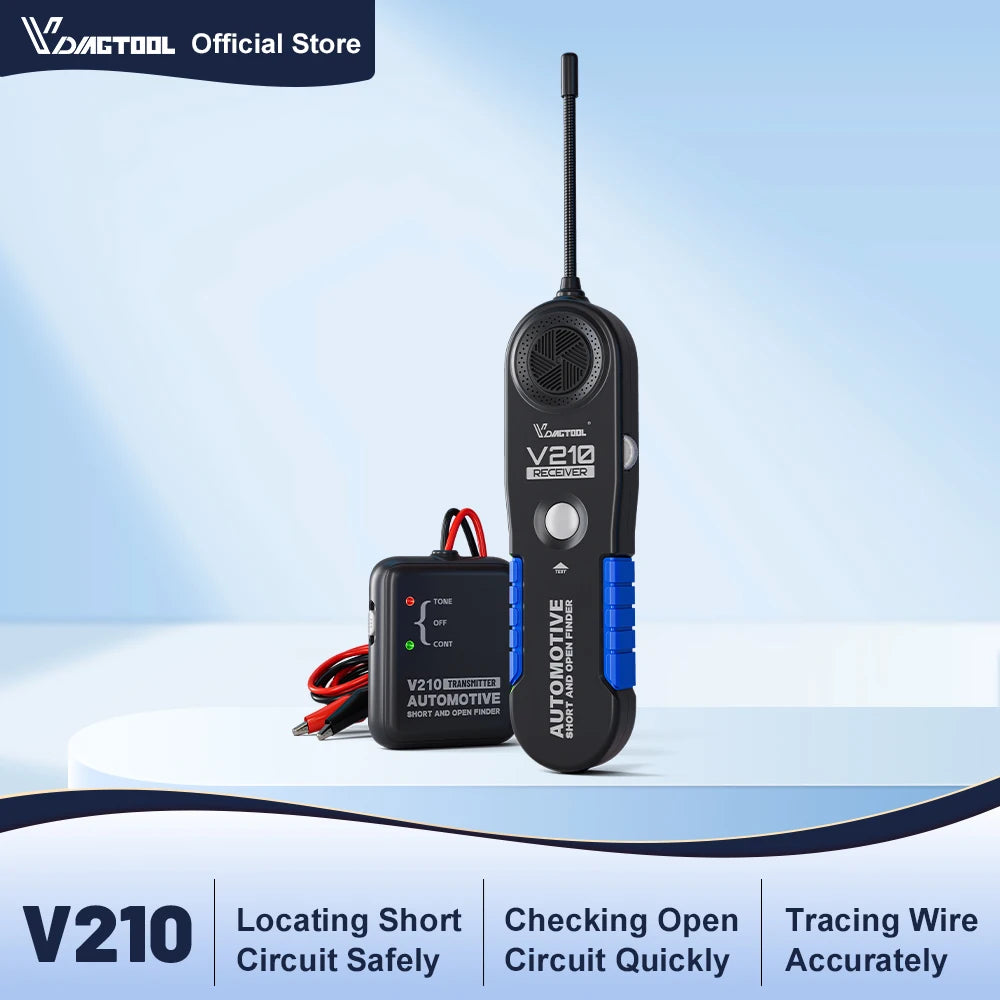 VDIAGTOOL V210 Universal 6-42V Car Electric Circuit Tester Automotive Circuit Wire Tracker Short Open Finder Auto Repair Cable