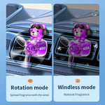 Car Air Freshener Cartoon Bear Style Air Outlet Rotatable Fan Vent Clips Perfume Diffusion Fragrance Long-lasting Interior Decor