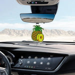 Fruit Car Air Freshener | Natural Aromatherapy Tea Paper Hanging Perfume close-up view