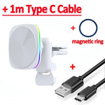 RGB LED Magnetic Wireless Charger Car Phone Holder | Fast Charging Mount for iPhone 1 lifestyle view
