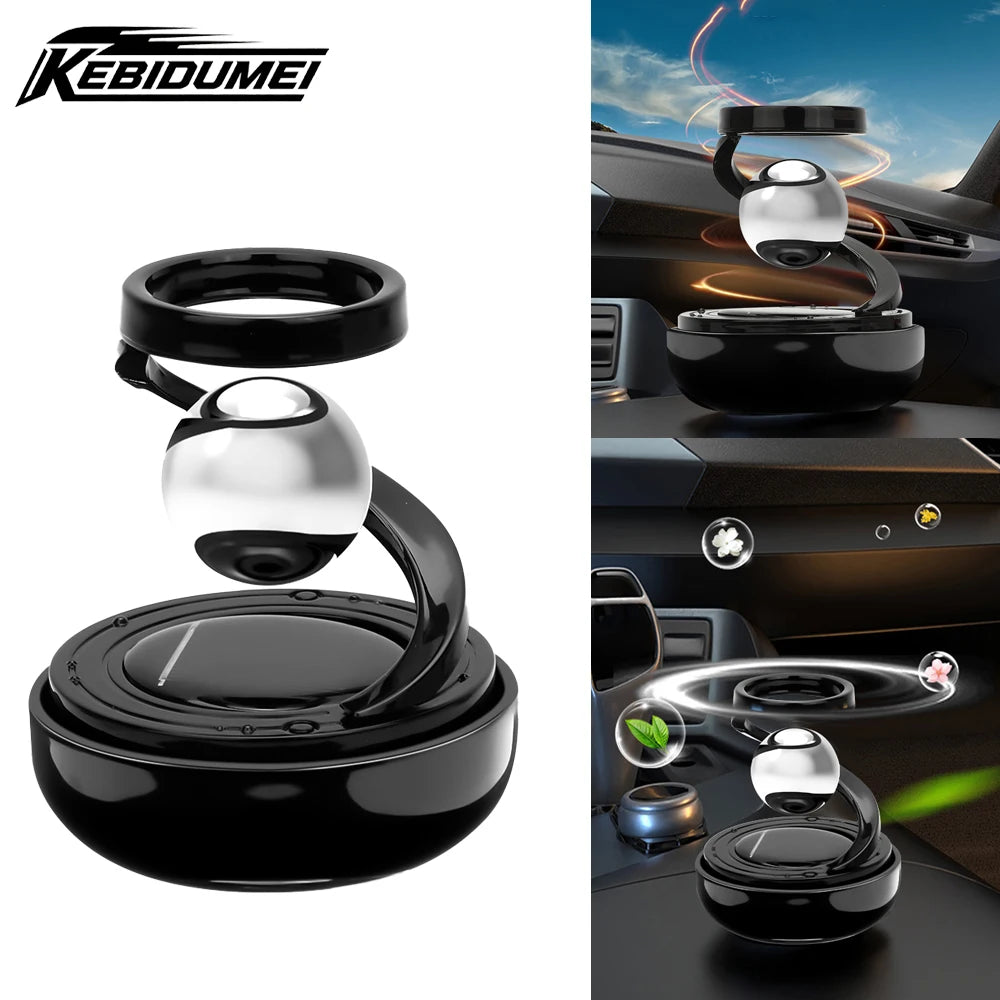 Solar Car Air Freshener | Levitation Rotating Perfume Diffuser for Car Interior