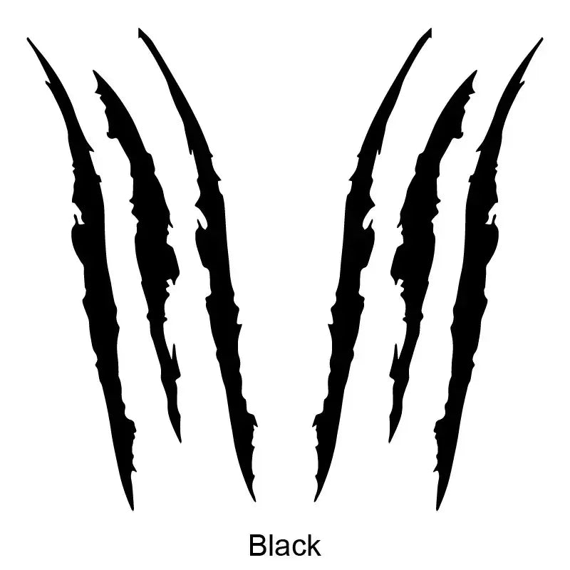 2pcs 3D Scratch & Claw Marks Car Decals | Durable PET Auto Decoration for Rear Wind additional angle