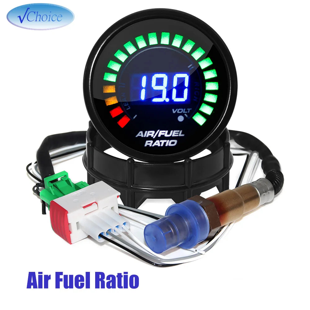 52mm 2 Inch Digital Car Gauge Set | Tachometer Boost Vacuum Water Oil Temp Pressure Vo close-up view