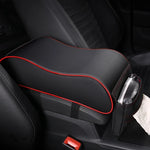 PU Leather Car Center Console Armrest Pad Ergonomic Curve Shape Tissue Pocket Storage Car Interior Gifts