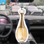 Gilt Perfume Bottle Glass Car Incense | Long-Lasting Jasmine Car Air Freshener Pendan alternate view