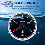 52mm Fuel Level Gauge 7 Color Backlight | 0-190ohm 240-33ohm Car Truck Boat