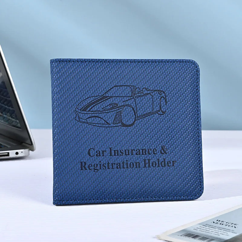 PU Car Registration and Insurance Card Holder detail view