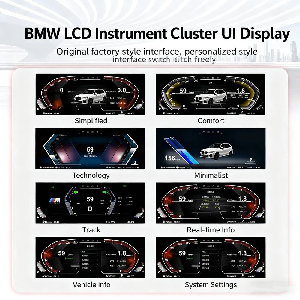12.3 Inch LCD Digital Instrument Cluster Dashboard | For BMW 3 Series F30 F31 GT F34 alternate view