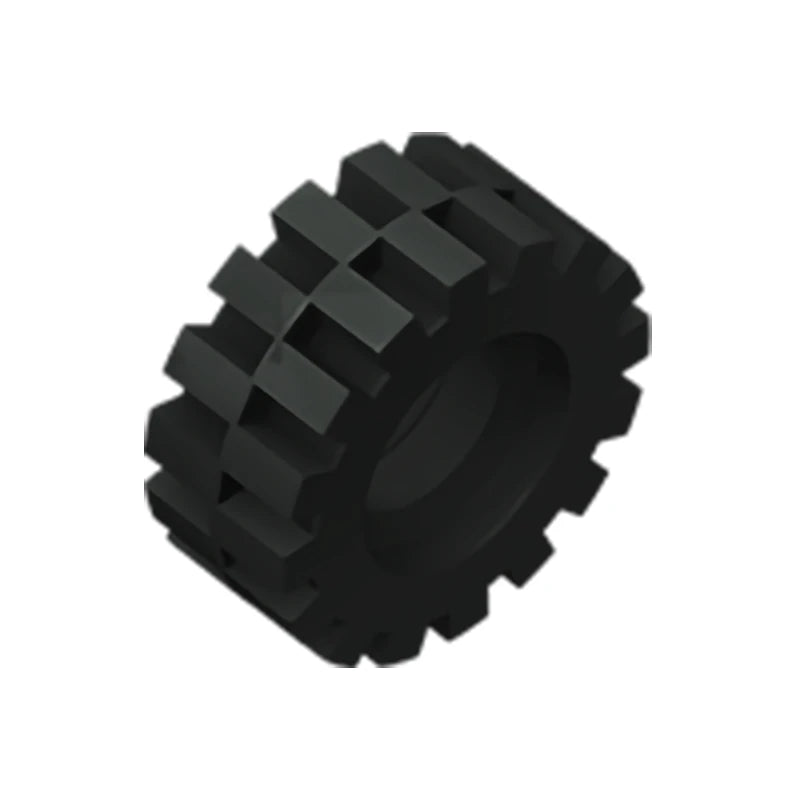 Gobricks GDS-1071 Tire 15mm D. x 6mm Offset Tread Small compatible with lego 3641 D additional angle