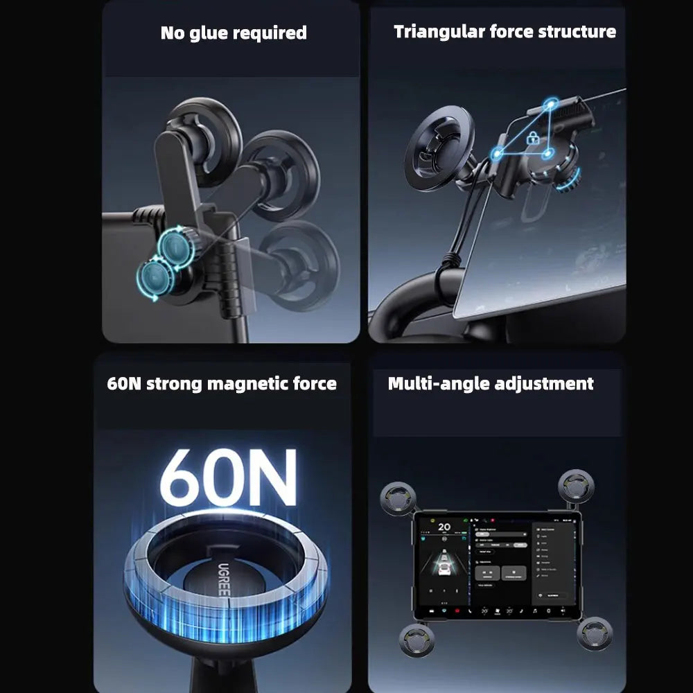 TEEQ Magnetic Wireless Car Phone Mount for Tesla Model Y Juniper 2025 Model 3 Highlan lifestyle view