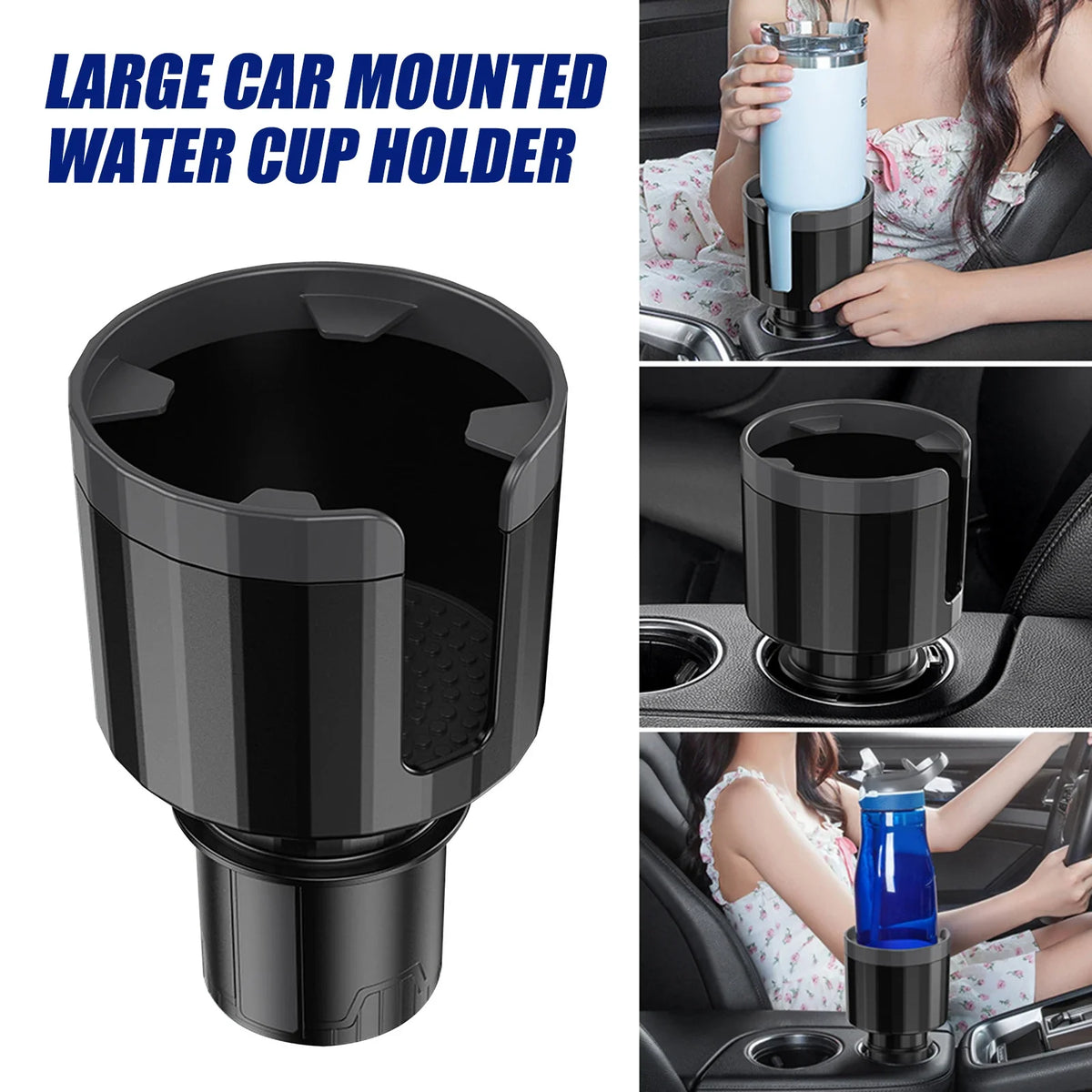 Car Cup Holder Expander Adjustable Base Anti-Slip