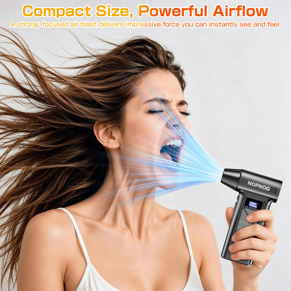 Vacuum Cleaner Air Blower Powerful Turbo Fan Car Cleaning Tools Electric Air Duster Auto Dust Collector for Home Outdoors Camping Truck RV Universal 110000RPM