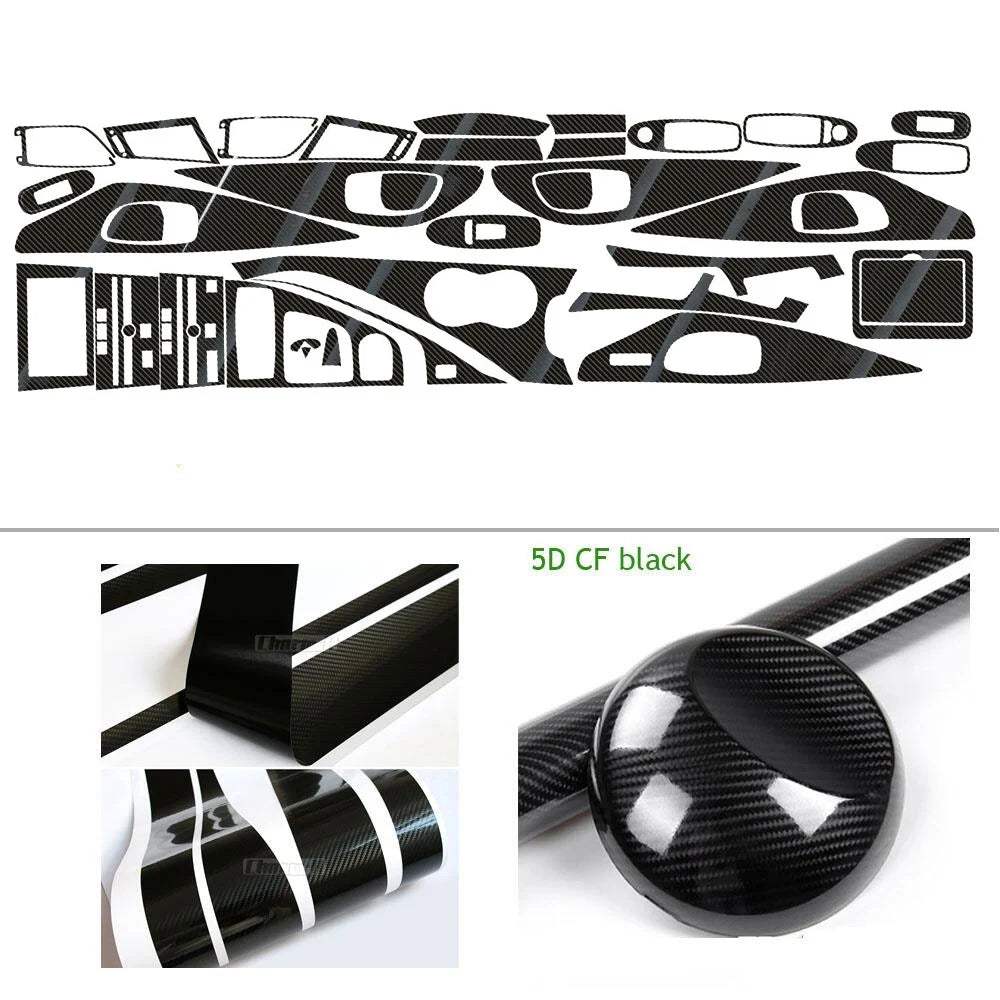 Carbon Fiber Interior Decal Sticker Set for Infiniti Q50 2015-2020 | Central Control Pan detail view