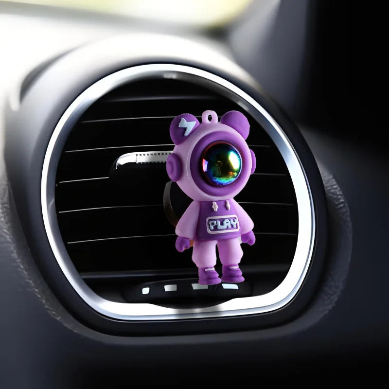 Car Air Outlet Perfume Clip | Cartoon Astronaut Car Freshener and Decoration lifestyle view