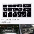 1 Pcs 16-Key AC Climate Control Button Repair Sticker Decal for Audi A4 B6 B7 2000-2004 | Climate Co