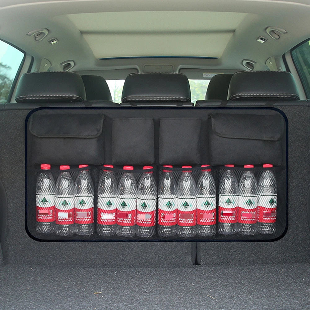 Oxford Cloth Car Trunk Storage Bag Organizer With Four Pockets detail view