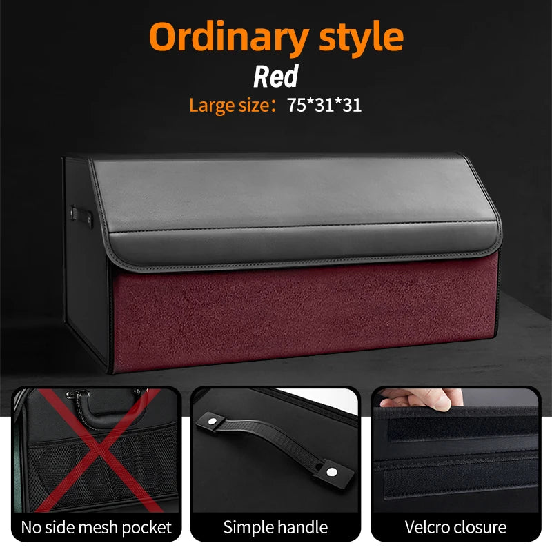 Car Trunk Organizer – Large Capacity Suede Foldable Storage Box (3 Sizes, 10 Colors) alternate view