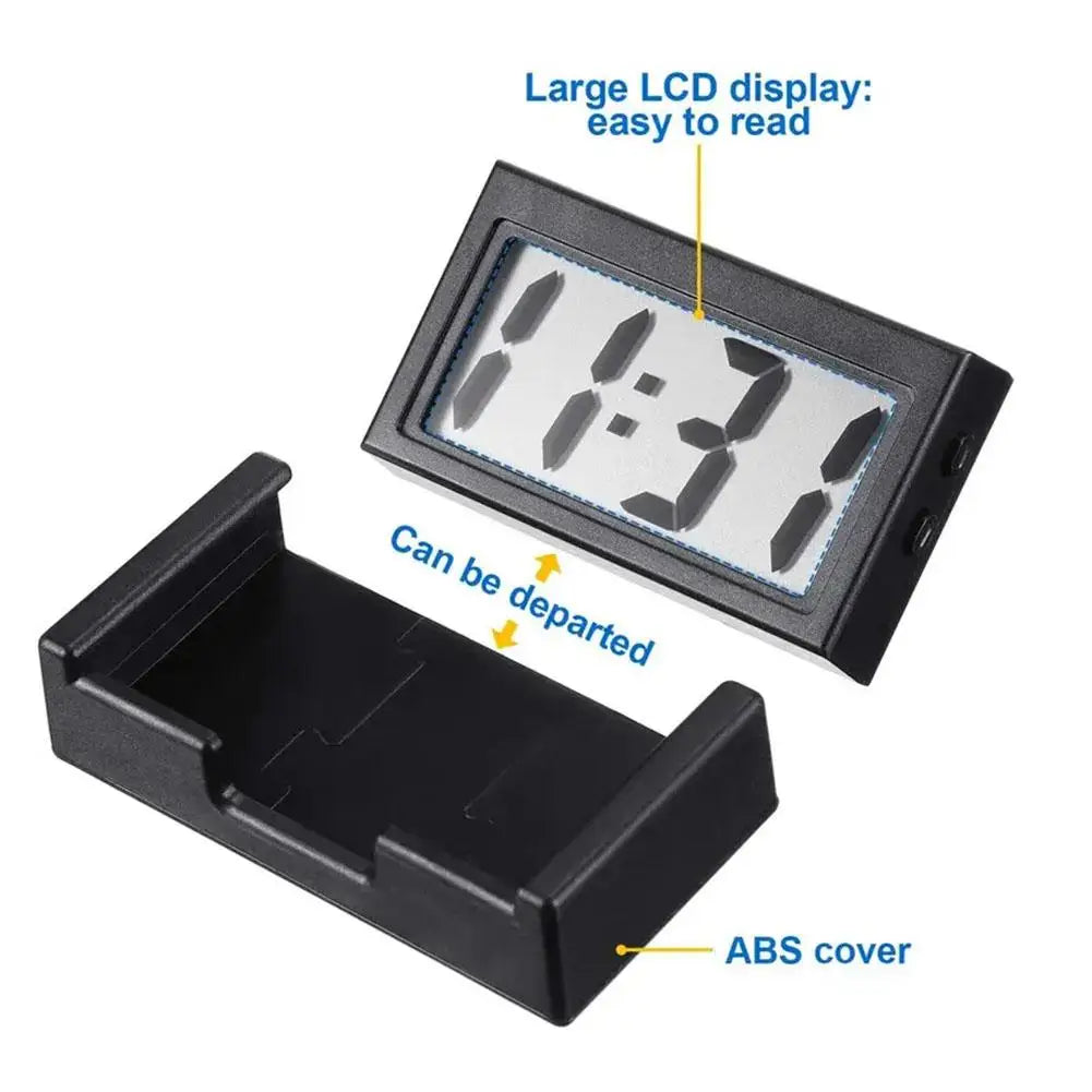 Car Dashboard Digital Clock Square Self Adhesive additional angle