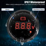 8-32V 28-48V 52mm Digital Voltmeter with Red Alarm Light | Waterproof Voltage Gauge f lifestyle view
