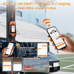 feyree 4.3 Inch Touch Screen Portable EV Charger | 7kW 32A Smart WiFi for Tesla close-up view