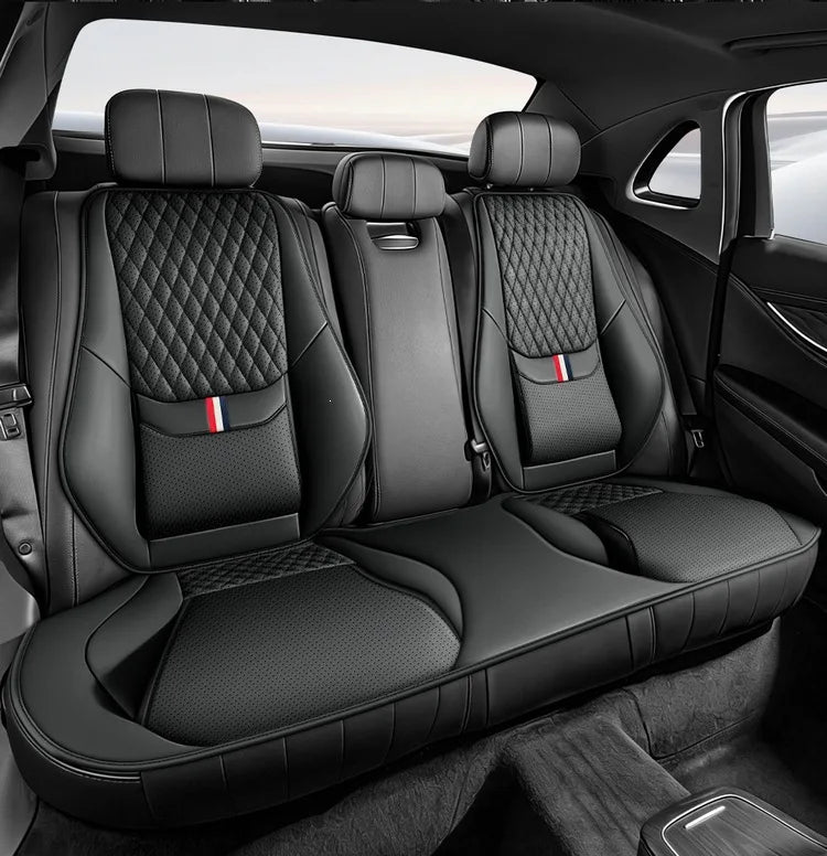 Universal Ergonomic Car Seat Cover Built-in 6cm Lumbar Support and Leg Bolster Breatha close-up view