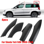 Skoda Yeti Roof Rack Cover Set 2009-2018 | Black Plastic Rail End Caps