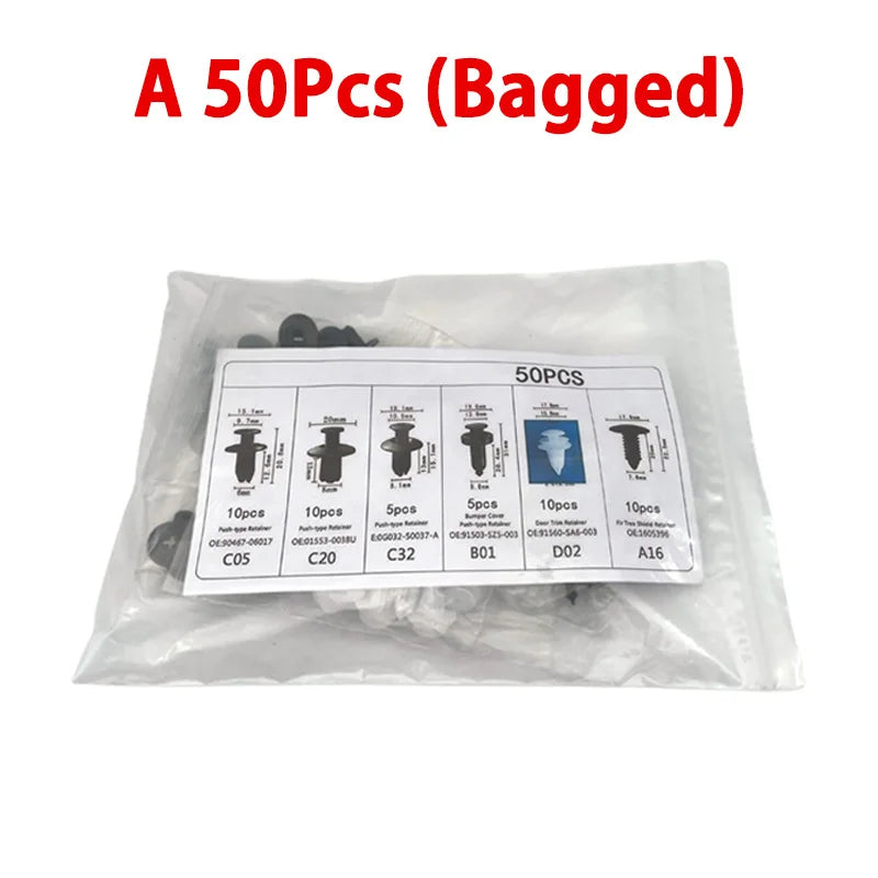 Auto Fastener Clip Mixed Car Body Push Retainer Pin Rivet Bumper Door Trim Panel Faste close-up view