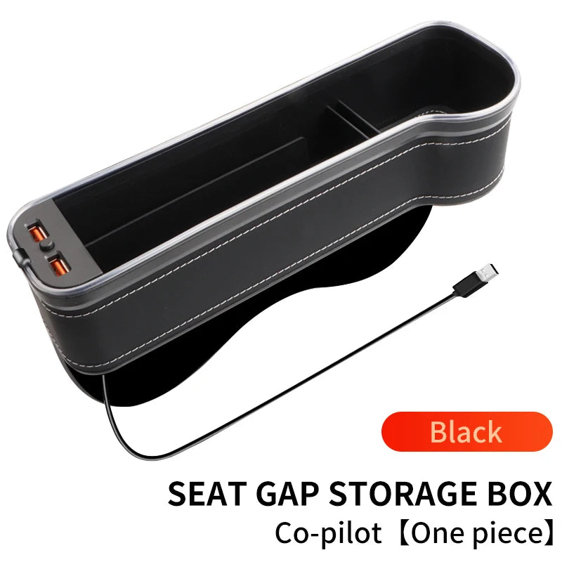 Car Seat Gap Filler Cup Holder with LED and USB Charger