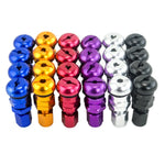 TQQTQQ 4Pcs Short Metal Bolt Tire Valve Stem Kit | Car Truck Motorcycle Accessories close-up view