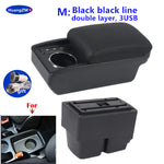 For Ford Fiesta Armrest Box For Ford Fiesta MK7 Car Armrest 2009-2017 Storage Box Interior Dedicated Retrofit Car Accessories